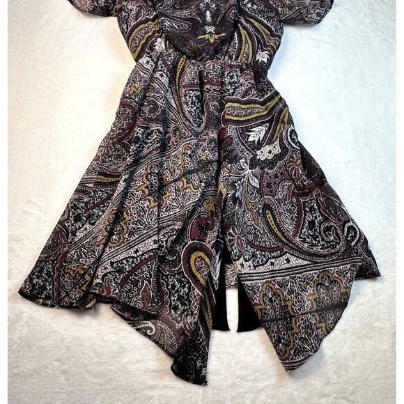 ALLSAINTS Womens Giulia Scarf Dress Sz Small Paisley Boho Handkerchief Hem - Picture 8 of 12